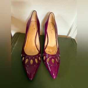 Kate Spade Magenta Cutout Heels patent leather size 6 B